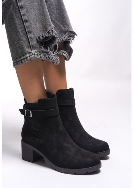 Lilixipha Kadın Toka Detaylı Lastikli Topuklu Bot 0012730