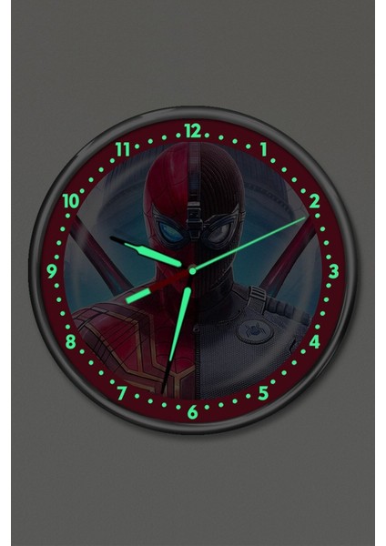 Premium Gece Parlayan Örümcek Adam Çocuk Odası Duvar Saati fiyatları