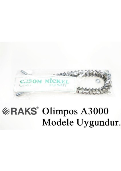 Raks Olimpos A3000 2800W Uyumlu 3000W Infrared Soba Isıtıcı Rezistans Teli (Yatay) modelleri