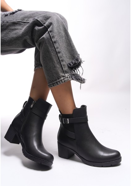 Lilixipha Kadın Toka Detaylı Lastikli Topuklu Bot 0012730 fiyatları