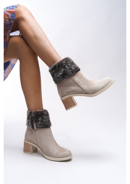 Rielradh Kadın Kürk Detaylı Topuklu Bot 0012501 modelleri