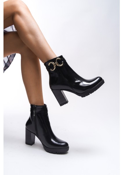 Beiverra Kadın Zincir Detaylı Yüksek Topuklu Bot 0012502 modelleri