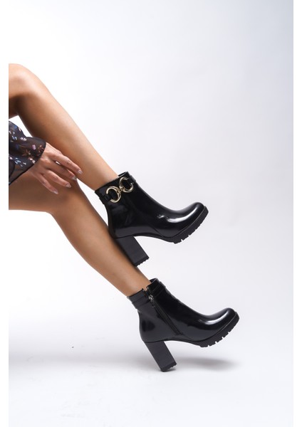 Beiverra Kadın Zincir Detaylı Yüksek Topuklu Bot 0012502 indirimleri