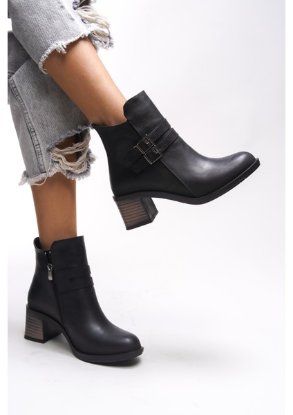 Khourzith Kadın Çift Tokalı Topuklu Bot 0012502 modelleri