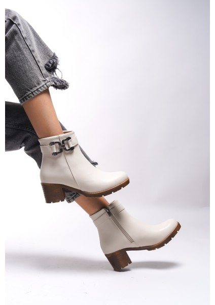 Libthana Kadın Zincir Detaylı Topuklu Bot 0012725 indirimleri