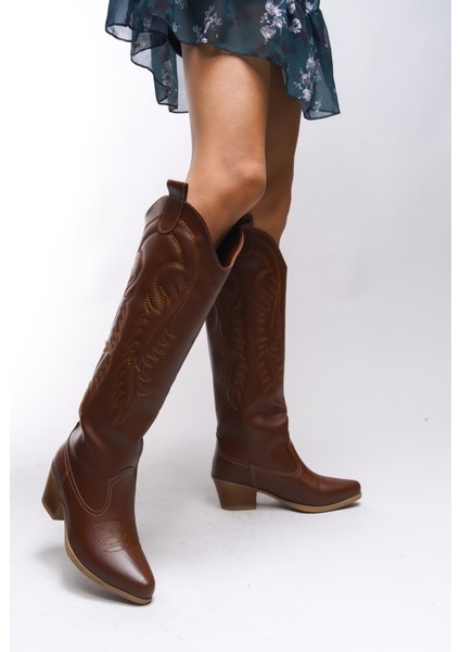 Zreidira Kadın Nakışlı Western Çizme 001290 modelleri