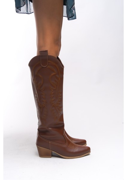 Zreidira Kadın Nakışlı Western Çizme 001290 fırsatları