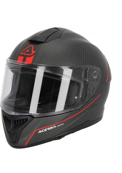 Tarmak Carbon 22-06 Kask Siyah Kırmızı