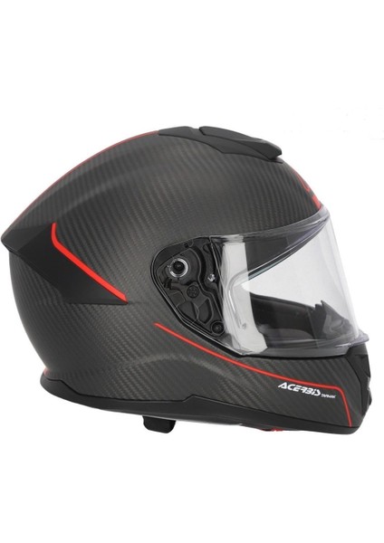 Tarmak Carbon 22-06 Kask Siyah Kırmızı