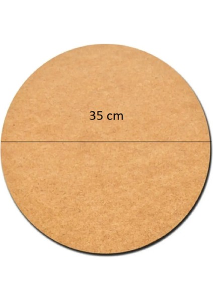 1 Adet 30 cm Çap 3 mm (2.7 Mm) Ham Mdf Daire Plaka Supla Tabanı