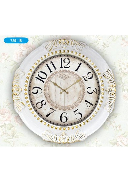 Duvar Saati Beyaz 60 cm 729-B