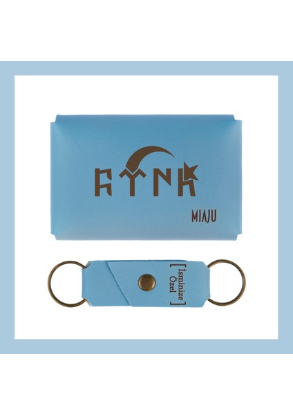 Açık Mavi, Türk Ve Ayyıldız Desenli, İsme Özel, Cüzdan Ve Anahtarlık Set, Hediyelik Anı, Hatıra fiyatları