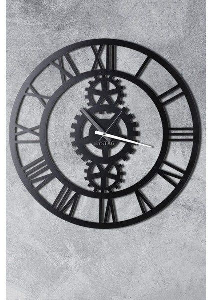 Dekoratif Metal Duvar Saati Gear