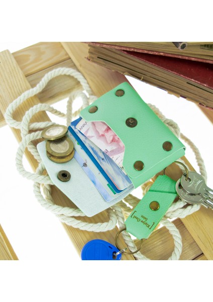 Açık Yeşil, Türk Ve Ayyıldız Desenli, Kişiye, İsme Özel Cüzdan Ve Anahtarlık Set, Arkadaşa Hediyelik fırsatları