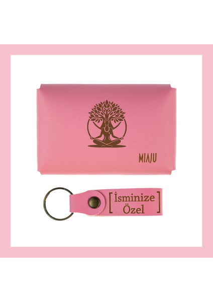 Pembe Renk, Hayat Ağacı Sevenler Için, Isme Özel Cüzdan ve Anahtarlık Set, Efsane Hatıra Set fiyatları