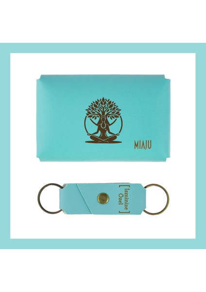 Turkuaz, Hayat Ağacı, İsme Özel Cüzdan Ve Anahtarlık Takımı, Enerjiyi Hissetmek İsteyenlere Hediye fiyatları