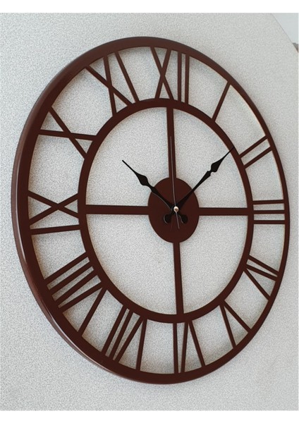 Şık metal duvar saati, modern tasarım, 30x30 cm, beyaz renk, kolay montaj