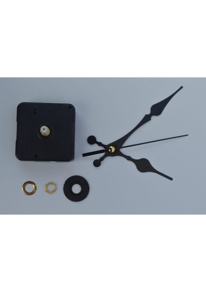 Renkli duvar saat mekanizması, askılı, 55x55, klasik stil, 16 mm şaft