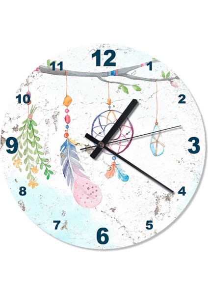 Şık 30 cm çapında modern yuvarlak duvar saati, ev ve ofis dekoru için ideal