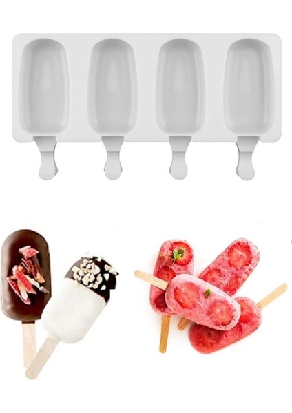 Büyük Boy 50 Adet Çubuk Hediyeli Dondurma Kalıbı 4lü Büyük Boy Kalıp fiyatları