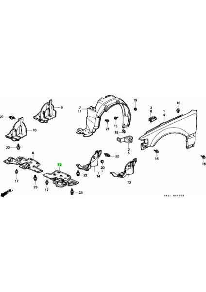 Muhafaza Karter Civic 88-91 Lh Honda Cıvıc (Oem No: 1901Mkr9001096)
