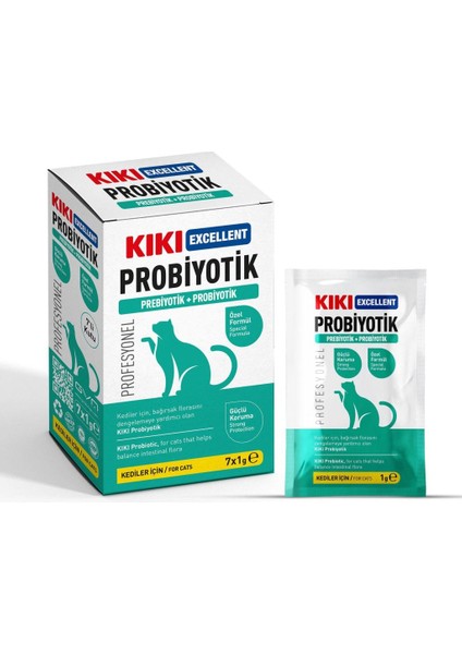 Kedi Probiyotik & Prebiyotik Saşe 1 Gr. 7 Adet (Kutu) - Petshopundan