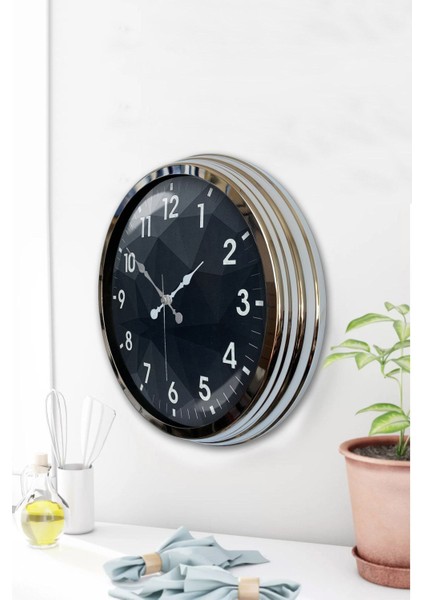 Modern 40 cm metal duvar saati, şık ve dekoratif eviniz için ideal seçenek