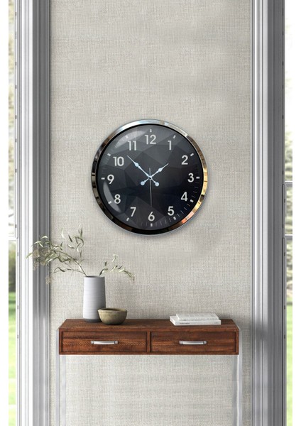 Modern 40 cm metal duvar saati, şık ve dekoratif eviniz için ideal seçenek