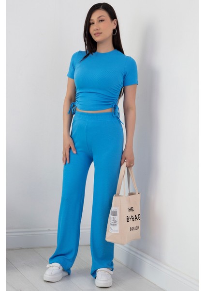 Yan Büzgülü Crop Ikili Takım 6775 modelleri