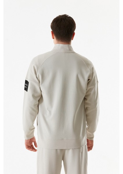 Basic Çift Cepli Fermuarlı Dik Yaka Sweatshirt modelleri