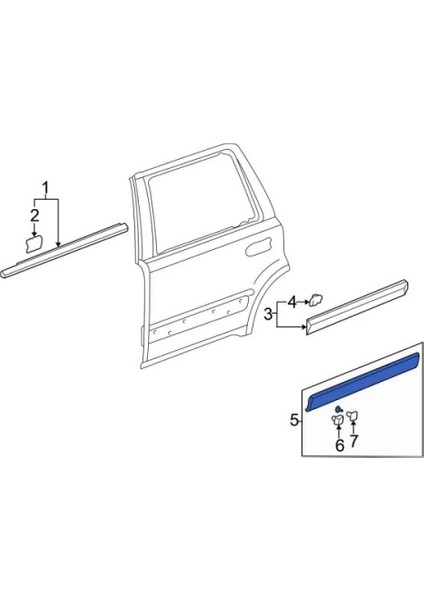 Bant Kapı Crv Arka 03-06 Sağ (Oem No: 75313-S9A-003)