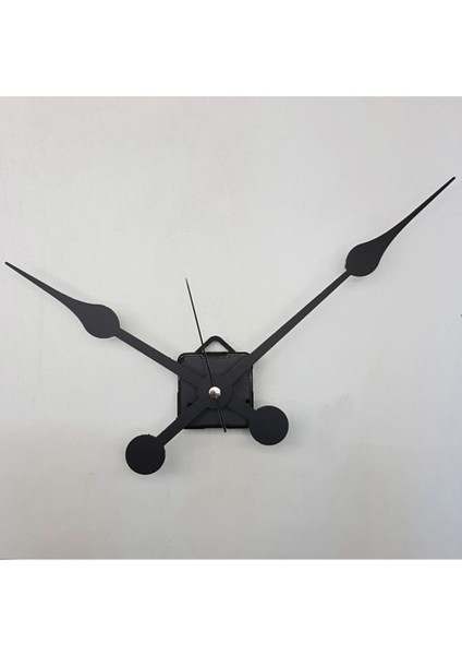 Kolay montajlı 3D duvar saati mekanizması, beyaz, endüstriyel stil, pilli çalışma