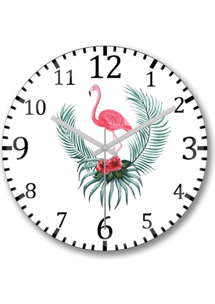 Şık bombeli cam duvar saati, modern tasarım, 30x30 cm, turuncu renk, ev ve ofis için ideal