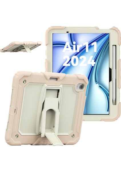 iPad Air 11 (2024) Pc Omuz Askılı Silikon Tablet Kılıfı (Yurt Dışından)