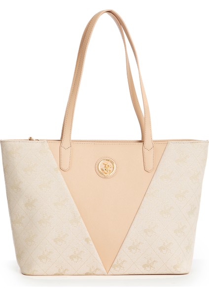 Bej Kadın 41X27X12 cm Kanvas Omuz Çantası 05BHPC8041 fiyatları