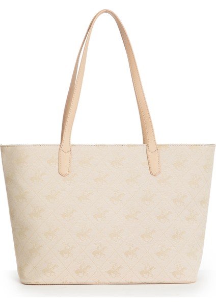 Bej Kadın 41X27X12 cm Kanvas Omuz Çantası 05BHPC8041 fırsatları