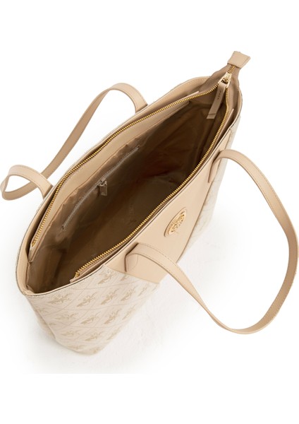 Bej Kadın 41X27X12 cm Kanvas Omuz Çantası 05BHPC8041 indirimleri