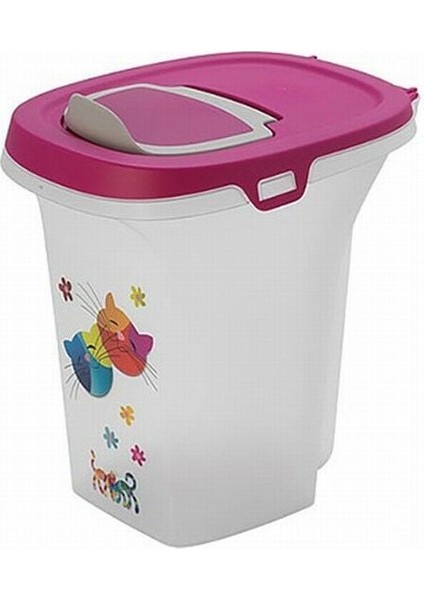 Moderna Friends Kedi Köpek Mama Saklama Kabı Fuşya 6 Lt - Petshopundan