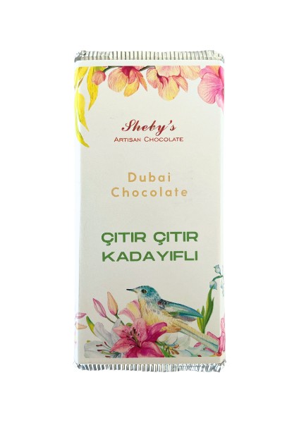 Çıtır Kadayıflı Antep Fıstığı Dolgulu Sütlü Tablet Çikolata 200GR (Dubai Çikolatası)