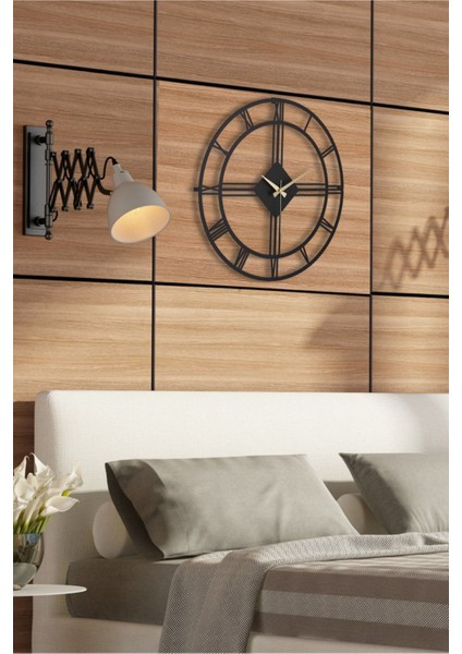 50cm Siyah Metal Duvar Saati, Sessiz Mekanizma, Modern Tasarım indirimleri