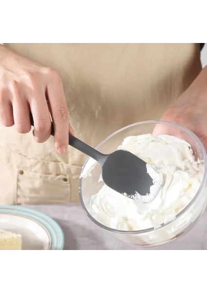 Gri 6lı Takım Yanmaz Yapışmaz Mutfak Pasta Silikon Yumurta Fırçası Kaşık Bıçak Spatula Seti modelleri