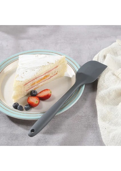 Gri 6lı Takım Yanmaz Yapışmaz Mutfak Pasta Silikon Yumurta Fırçası Kaşık Bıçak Spatula Seti fırsatları