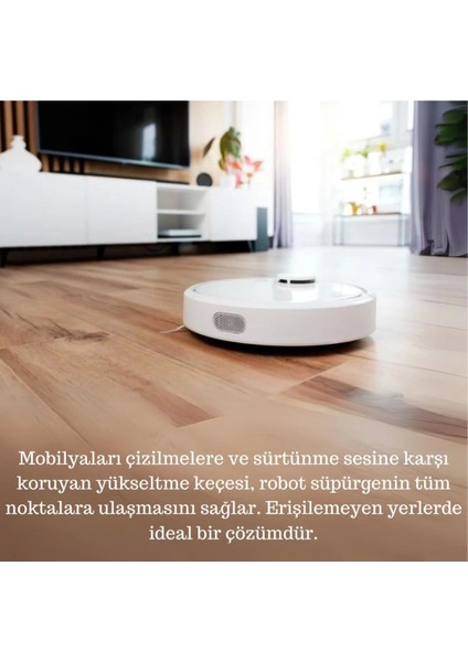 Kalın Mobilya Keçesi Mobilya Yükseltici Parke Koruma Robot Süpürge Mobilya Yükseltici 5 x 5 cm 4'lü