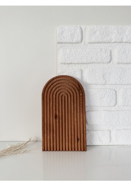 Ahşap Oymalı Gökkuşağı Kesme ve Sunum Tahtası