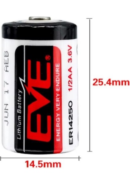 ER14250 3.6V 1200MAH 1/2 Aa Lityum Kısa Pil