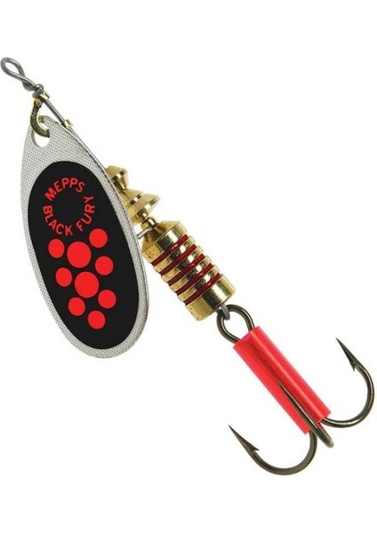 Black Fury Gümüş Kırmızı No:1(3.5g) Döner Olta Kaşığı