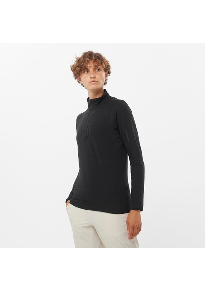 Essential Lightwarm Kadın Yarım Fermuar Polar - Siyah