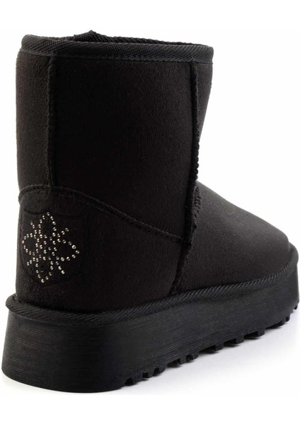 Siyah Süet Kadın Bot & Bootie K02855115602 modelleri
