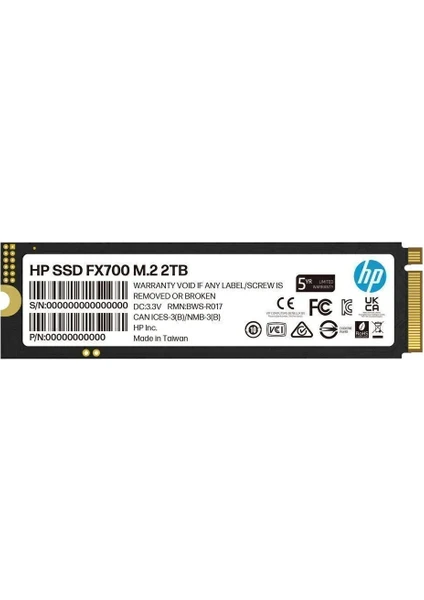 FX700 2TB PCI-e NVMe M.2 SSD 7200MB/s-6200MB/s (8U2N5AA)