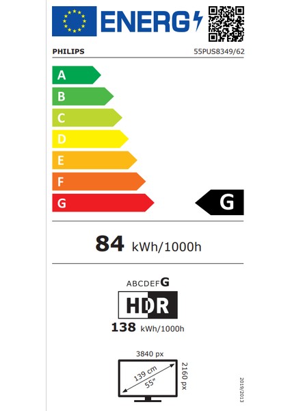 55PUS8349/62 55'' 140 Ekran Uydu Alıcılı 4K Ultra HD LED TV